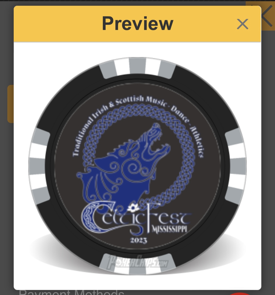 CelticFest MS Poker Chip