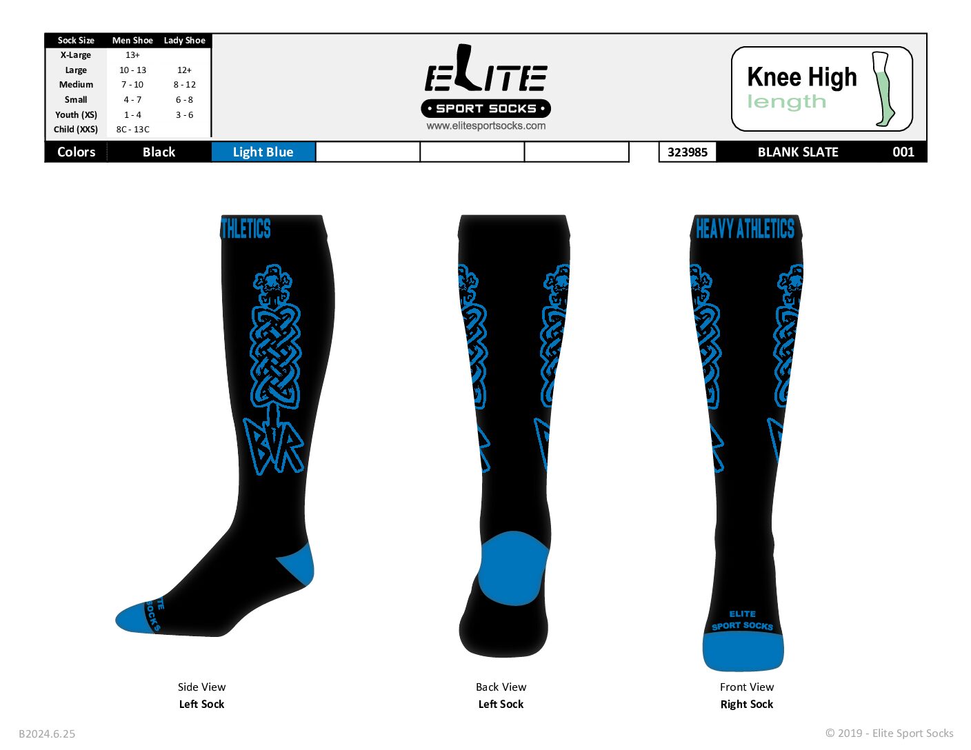 Black and Blue Socks